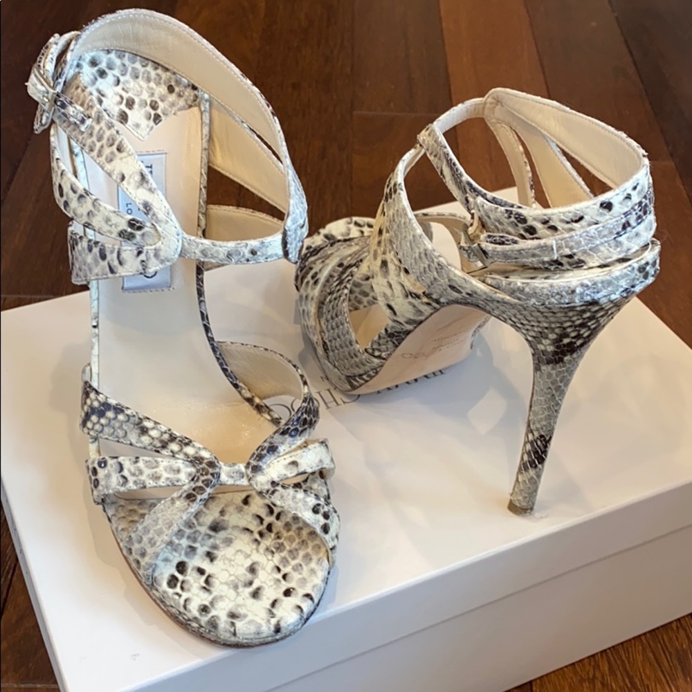 Jimmy Choo Python Sandals Heels 41 - image 2